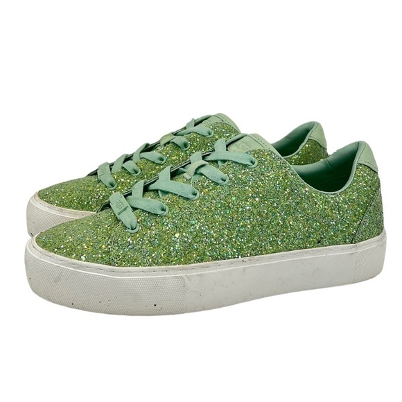 UGG Zilo Platform Women's Green Glitter Sneakers - Picture 4 of 16